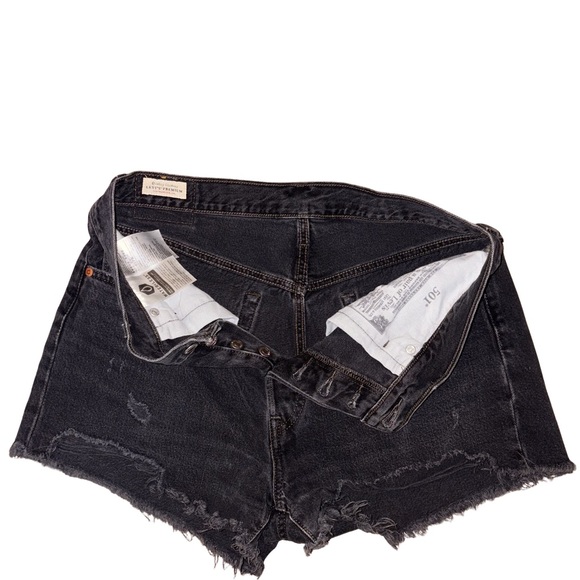 Levi's 501 Vintage Black Distressed Denim Shorts - Picture 11 of 13